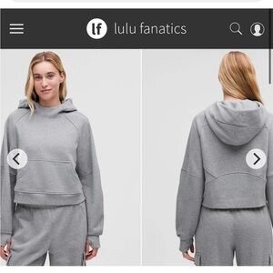 NWT Lululemon Scuba Oversized Hoodie GRAPHIC M/L Med Large Heathered Medium Grey
